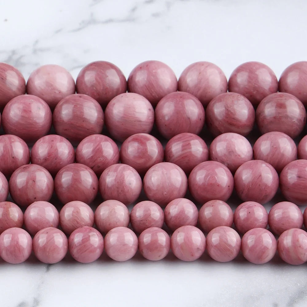 Wholesale Natural Red Rhodonite Loose Beads for Jewelry Making DIY Bracelet Necklace Handmade