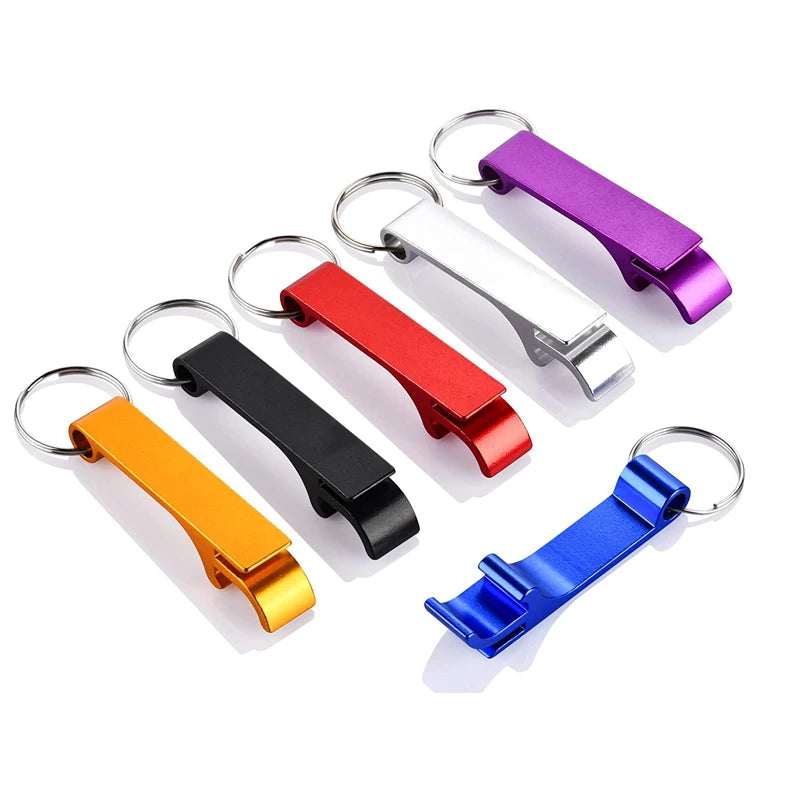 Bottle Opener Keychain Metal Beer Beverage Can Opener Keychain
