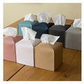 YY Leather Tissue Box Cover RTS Carton Tea Table Box Case PU Leather Square Tissue Box Holder