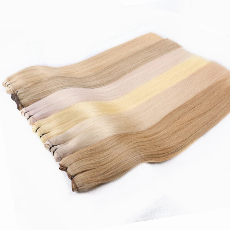 Harmony Hair Stock 18 22 Inch Cuticle Aligned Remy Human Hair Extension Bundles Blonde Weft Hair Extensions