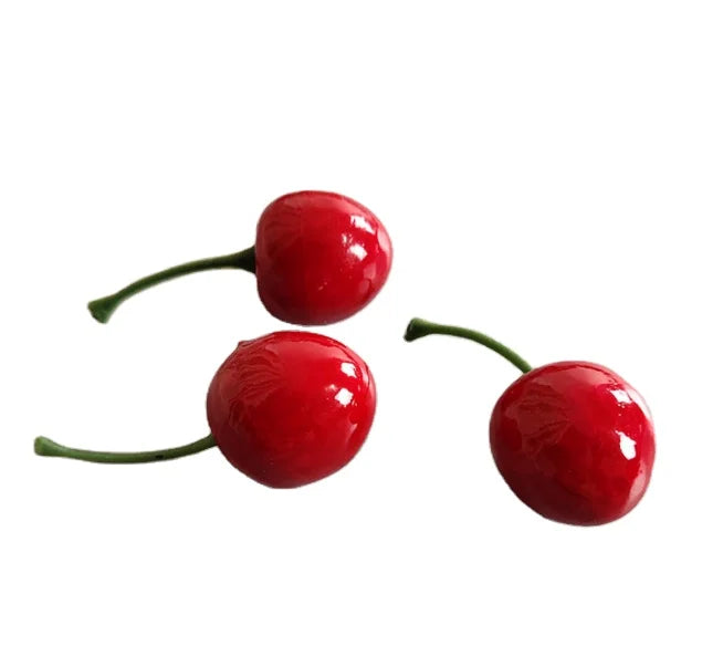 Simulated Fruit Cherry Clay for Cream Cake DIY F-ake Cherry Charm for Decorate Accessories
