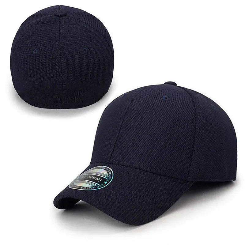 Wholesale Gorras Fitted Hat Sport Cap Blank Curved Brim 6 Panel Closed Back Baseball Caps Hard Fitted Hats With Custom Logo