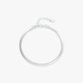 Trendy Platinum Plated Adjustable Jewelry for Women 925 Sterling Silver Double Layer Snake Chain Beaded Chain Bracelets