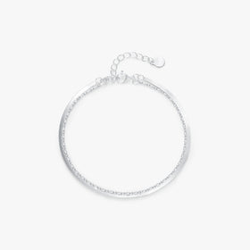 Trendy Platinum Plated Adjustable Jewelry for Women 925 Sterling Silver Double Layer Snake Chain Beaded Chain Bracelets