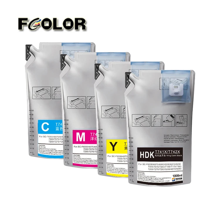 FCOLOR 1100ML Dye Sublimation Ink Bag With Chip T46H for Epson SureColor SC F6330 F9430 F9430H Printer