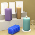 B-5527 Diy Crystal Glue Epoxy Resin Mold Stripe Cylinder Cuboid Candle Silicone Mold Home Decor Wholesale Aromatherapy Wax Mould