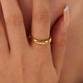 French Vintage 18K Stainless Steel PVD Gold Plating Clear Cubic Zircon Diamond Star Rings for Women Water Resistant