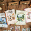 20pcs/pack PET sticker book Early spring tree series Retro double transparent handbook decoration material