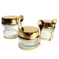 Factory Wholesale 50ml Non-Spill Gold/Silver Screen Printed Cosmetic Glass Jar for Skin Care Cream Eye Cream & Face Cream