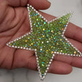 Custom Design Small Patch Crystal Star Rhinestone Star Bling Patch Iron on Rhinestone Patches for Clothing Jacket