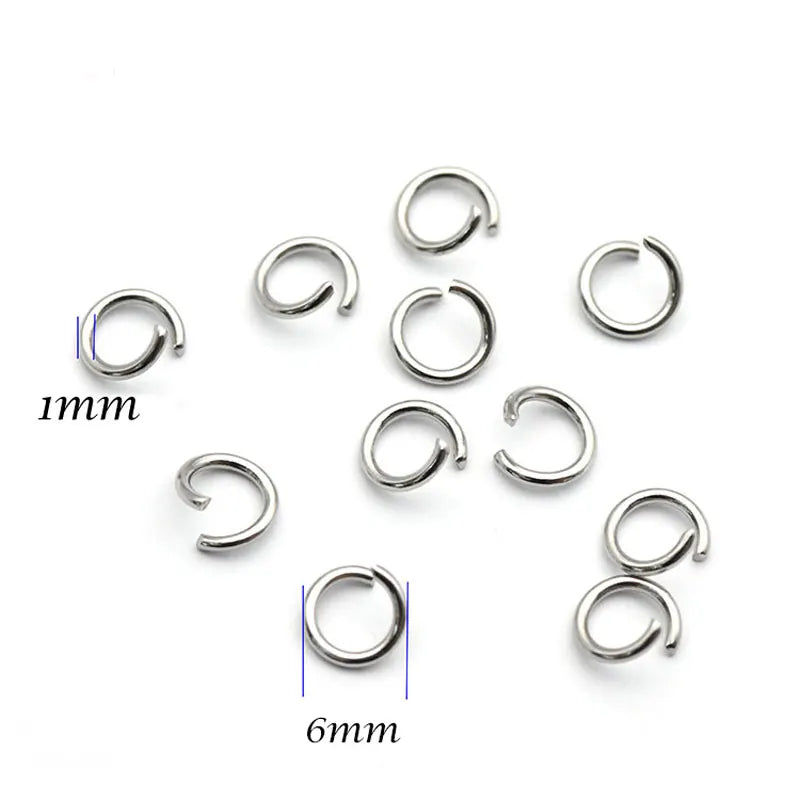 Wholesale Bulk Price Steel/Gold/Rose Gold Color Stainless Steel Split Open Jump Rings for Jewelry Making