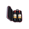 Custom Logo OEM Brand Travel Handheld EVA Anti-Drop Insulated Lightweight Double Wine Gift Bag Protective Case 34x22cm