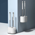 Toilet Brush Long Handle Silicone Household No Dead-end Wash Toilet Brush Cleaning Base Set
