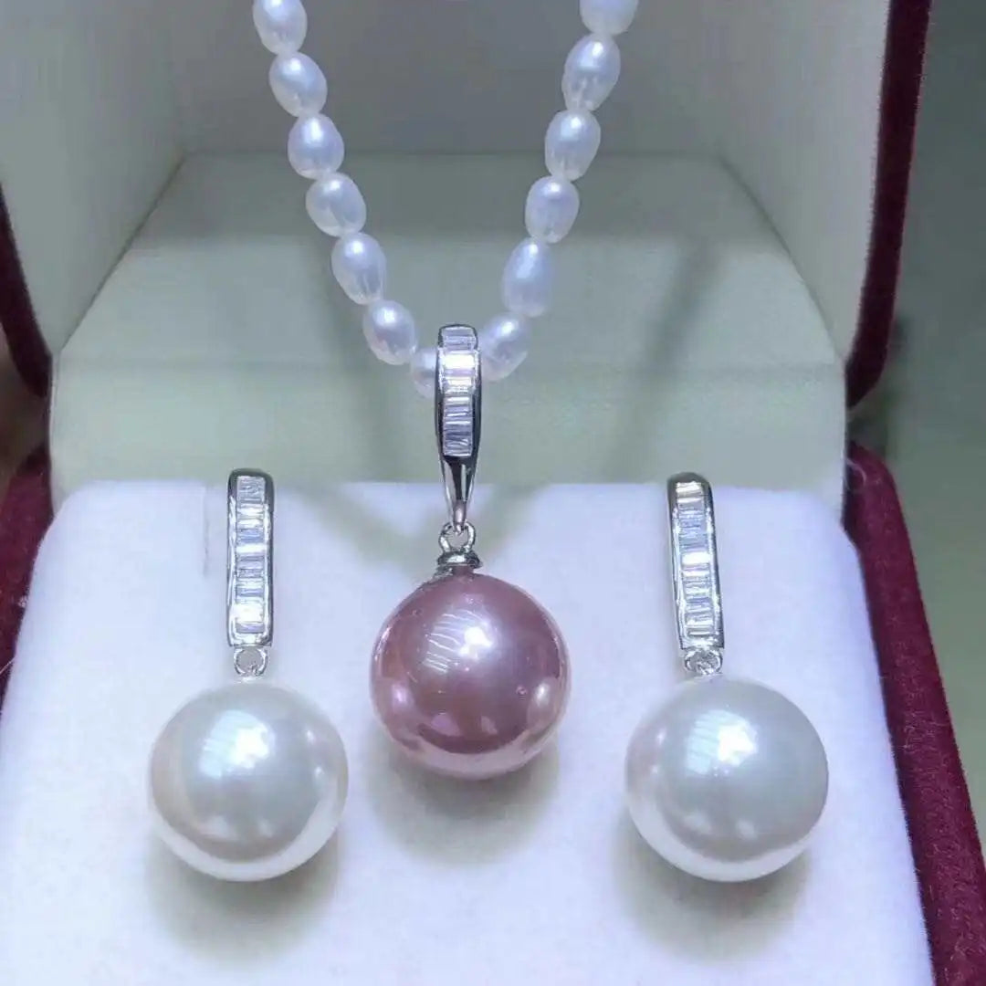 Fashion 925 Sterling Silver Jewelry Set Findingspendant and Earring 18k Gold Plating DIY Accessories