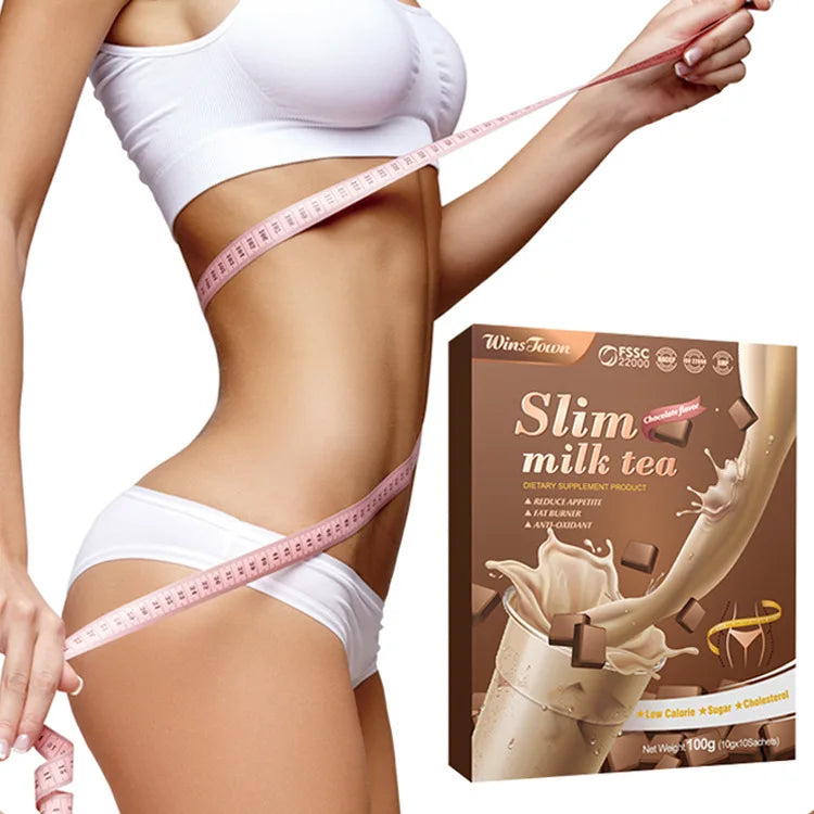 Winstown Custom Milk Tea Bag Best Selling Herbal Fit Private Label Skinny Detox Flat Tummy Diet Milk Tea Meal Replacement Shake