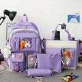Hot Selling 4 in 1 Children Multi Pockets Pencil Pocket Tutorial Bags School Bags Backpack with Toys and Pendants