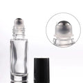 5ml 10ml clear Perfume Roll on Glass Bottle With Black Cap Roller Bottle