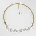 Luxury Masterpiece 18K Gold Plated 925 Sterling Silver Seawater Akoya Pearl Necklace Garland Jewelry Custom