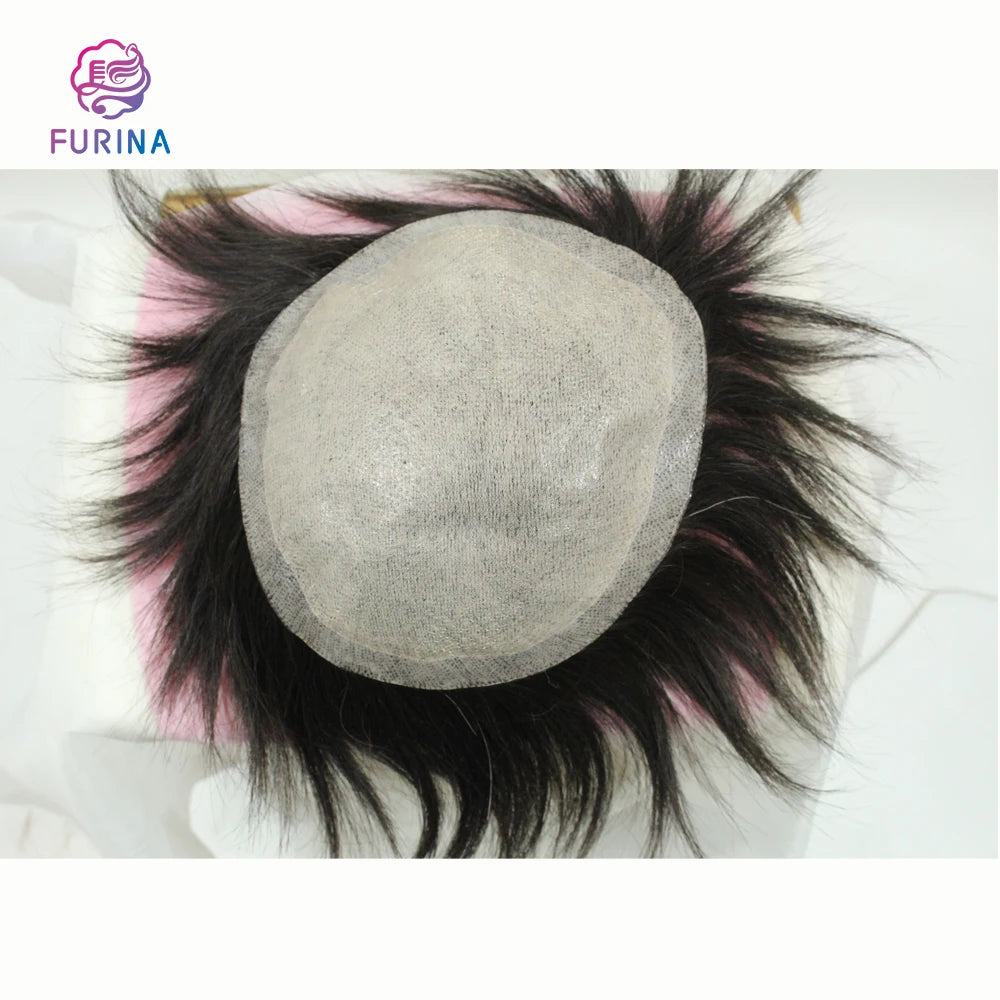 New Arrival Bulk Sale Wigs Brazilian Smooth and Soft 6inch 16*8 100% Human Hair Toupee for Men