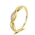 Wholesale Fashion 18K Brass Women's Zircon Gemstone Ring Geometric Oval Shape Pave Setting Trendy Jewelry
