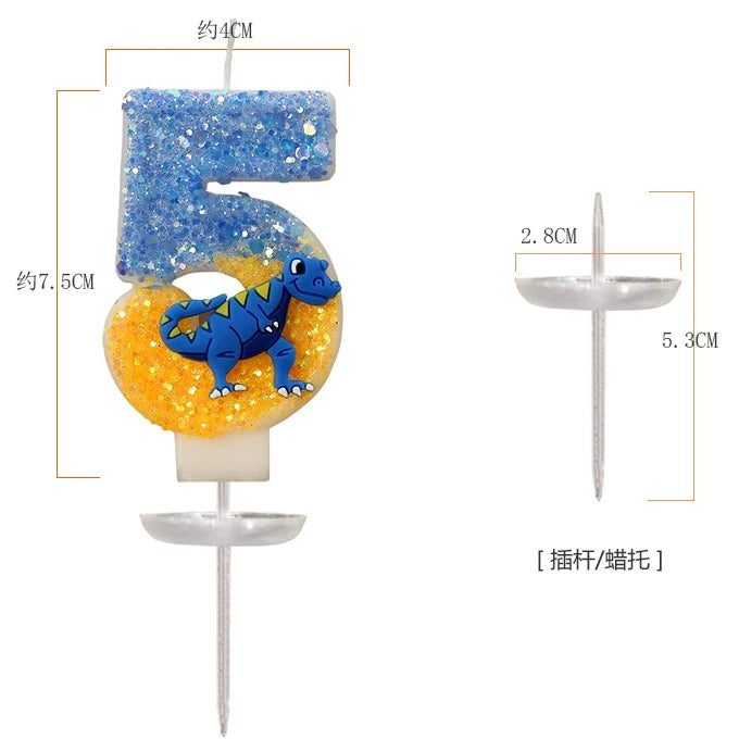 FUNDAY New Design Numbers Birthday Cake Candles Handmade Unscented Paraffin Wax Pillar Shape Happy Birthday Novelty Fancy