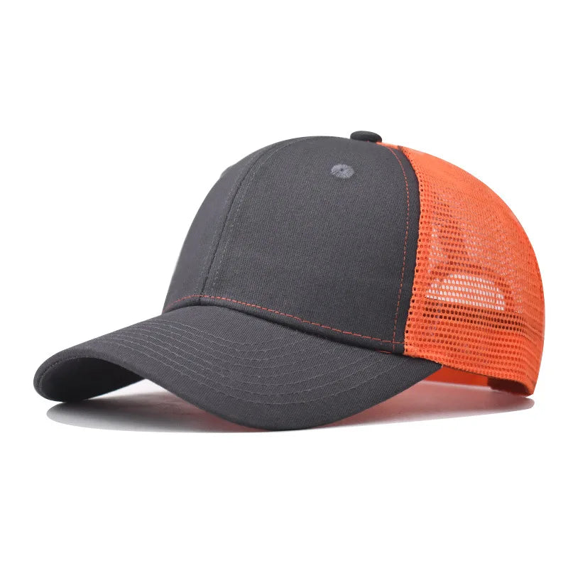 Hot 24 Color Curved Brim Breathable Waterproof Matching Color Baseball Cap Outdoor Hard Bottom Mesh Sporty Shade Sports Logo