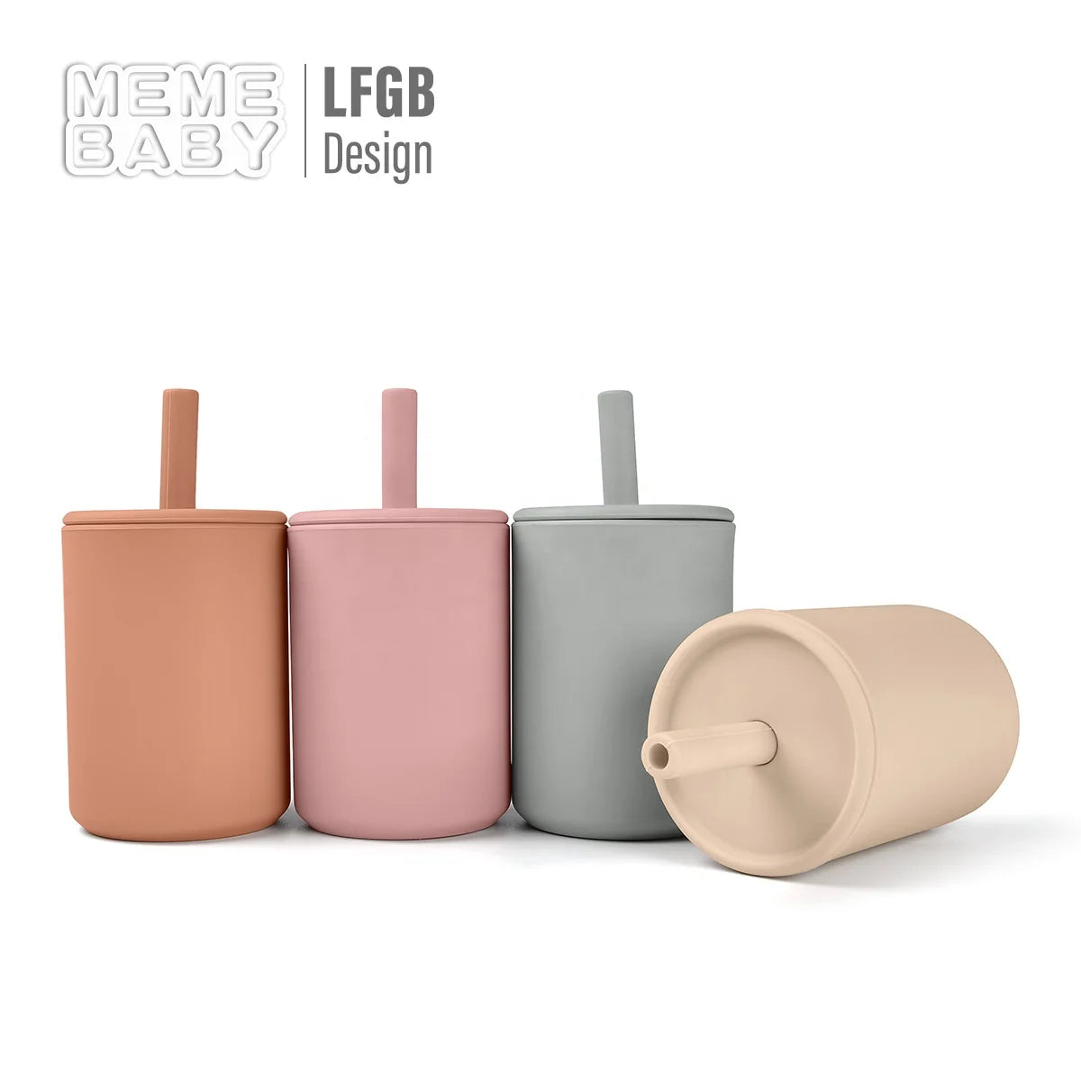 Hot Selling Baby Silicone Sippy Cup Children Silicone Sippy Toddler Cup Kids Water  Silicone Baby Cup with Straw