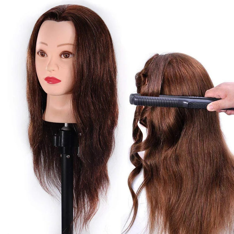 Cosmetology 100% Human Hair Training Head Mannequin African American Salon Practice Hairdresser Training Dummy Doll Head