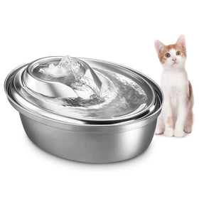 ZMaker 2L Stainless Steel Automatic Pet Fountain for Cats Electric Smart Circulation Cat Drinking Fountain