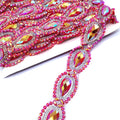 Wholesale Iridescent Resin Stone Trimming with Gel Back Resin Rhinestones Iron-on Carnival Craft Performance Dress Deco
