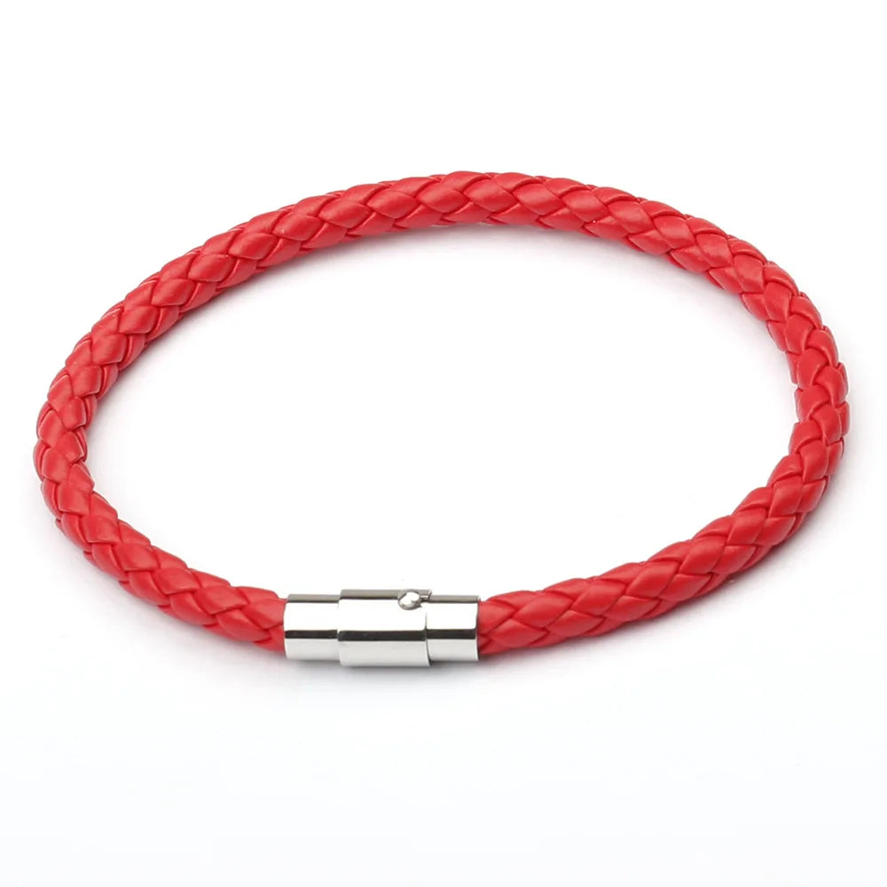 AA016390 Magnetic Pu Leather Bracelet Handmade Jewelry
