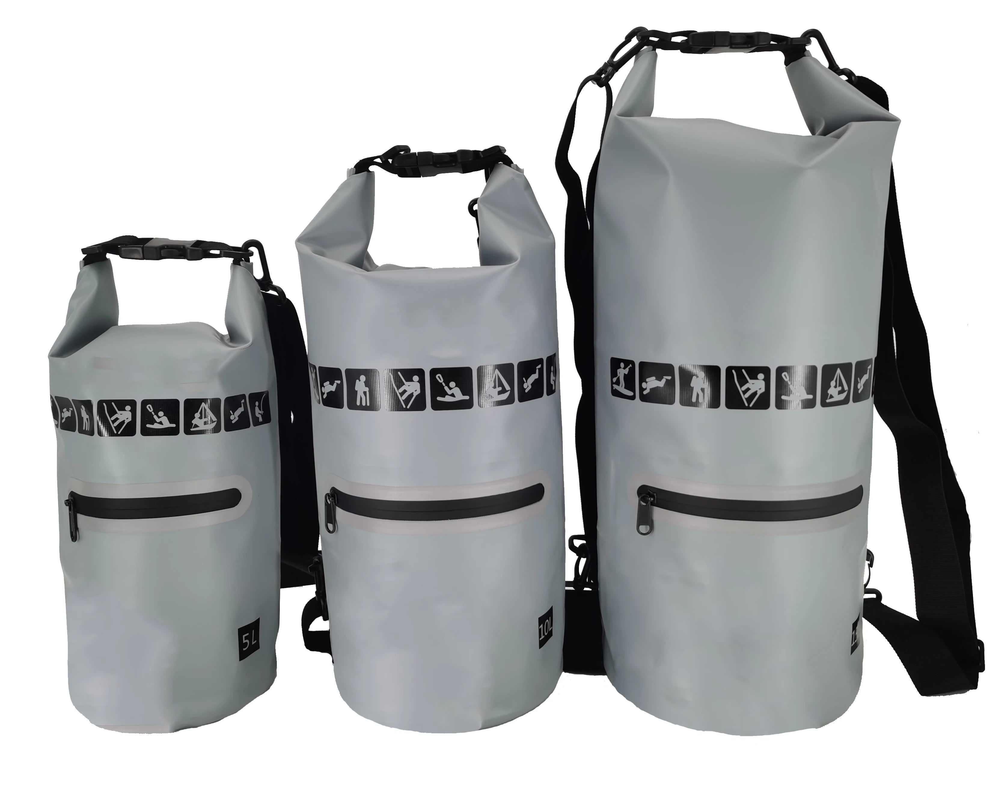 5L-60L River Trekking Drifting Seal Ocean Pack Swimming Floating PVC Waterproof Dry Bag for Outdoor Camping Hiking Kayaking