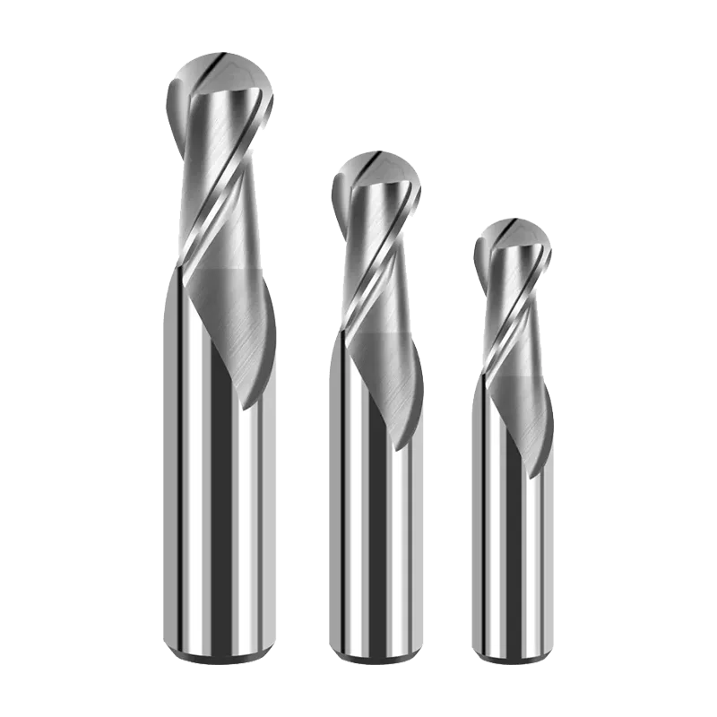 JR102 CNC Cutting Tools 2F Uncoating Ball Nose Milling Cutter HSS End Mill for Steel