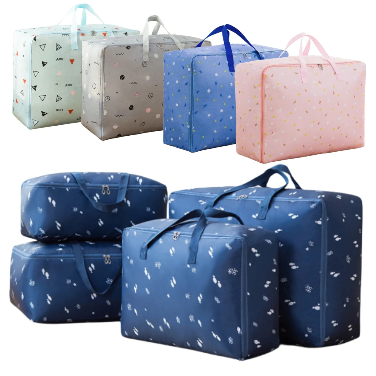 Large Clothes Storage Bag Waterproof Cabinet Wardrobe Organizer Quilt Pillow Blanket Organizer Dustproof Bedding Storage
