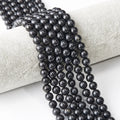 High-Grade 8mm Shungite Round Loose Beads Natural Stone DIY Bracelet & Necklace Accessories Wholesale