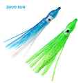 ZHUORUN 20 Colors PVC Soft Plastic Trolling and Fishing Lure Octopus Skirts and Luminous Squid for River Use