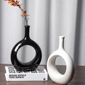 Classic Stylish White and Black Ceramic Vases Popular Home Decor Ceramic Ornaments