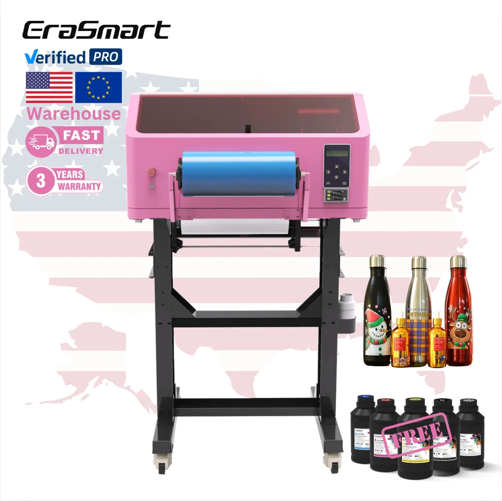 A3 30cm 35cm Dtf UV Film Printer 3D A3 A2 Roll to Roll Direct to Film Digital Inkjet Flatbed UV Printer for A/B Film