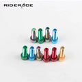 RIDERACE 6pcs/set Bicycle Handlebar Screws M5*18MM Stem Riser Screw Bolts Bike Titanium-plated Colorful Stainless Steel Screws
