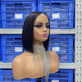 Raw Vietnamese Hair Short Bob Wig Virgin Human 2*6 Kim Closure Glueless Wig Bone Straight Bob Wig