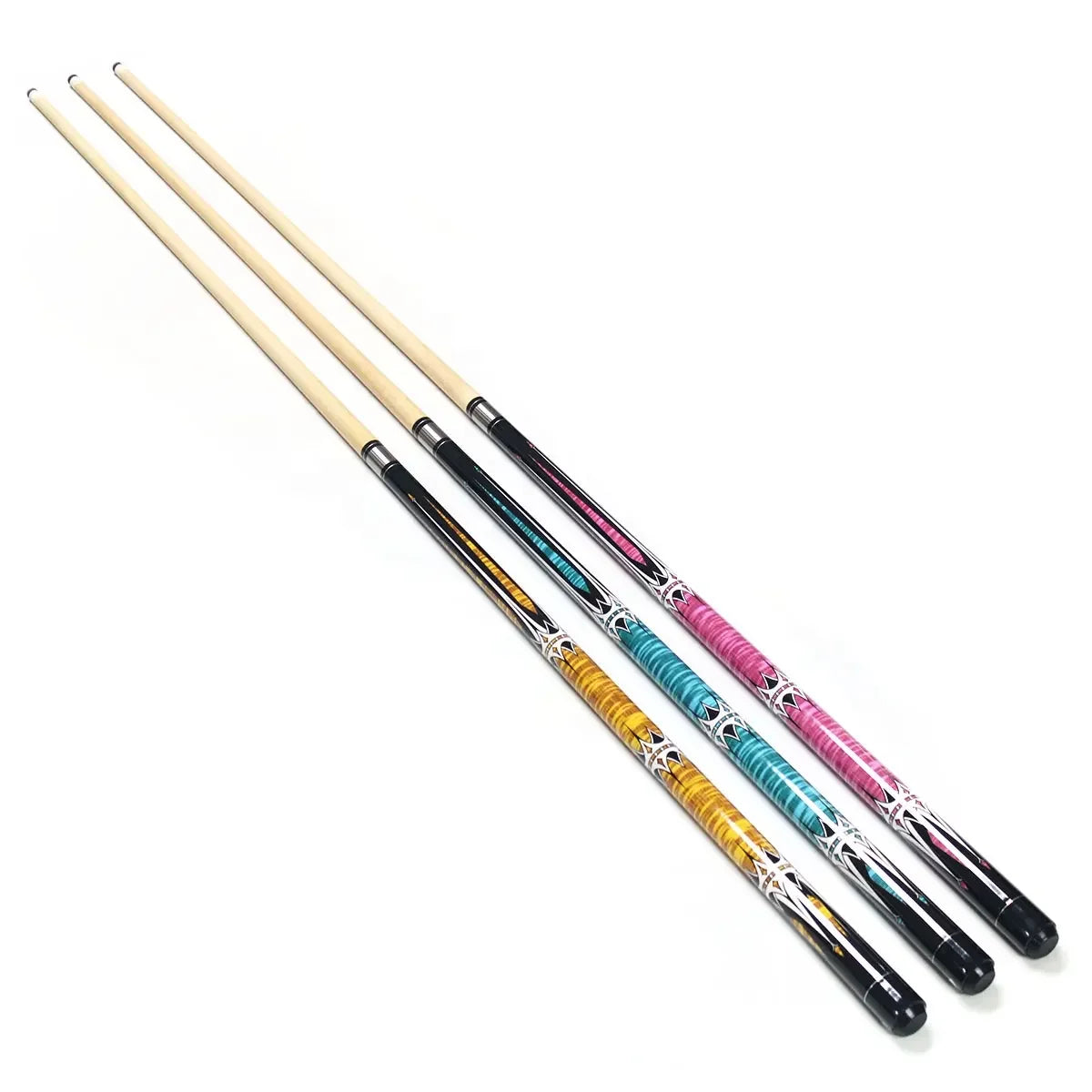 Hot Sale New  Fashion Design Wholesale Price Billiard Pool 1/2-PC Cue Stick Maple Wood 57" Length 12-13mm Tip on Sale