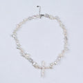 Zhuji Luxury Natural White Freshwater Pearl Necklace New Design with Irregular Shape