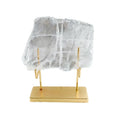 Simple Modern Abstract Transparent Stone and Brass Decoration Ornament