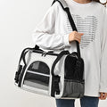 Factory Pet Carrier Bag Portable Foldable Transparent Breathable Dog Travel Bag Handheld Single Shoulder Crossbody