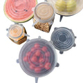 6 Pcs Silicone Cover Stretch Lids for Kitchen Microwave Food Covers Bowl Caps Elastic Silicone Lid Cap Universal Adaptable Lids
