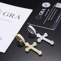 Wholesale Moissanite Jewelry 925 Sterling Silver VVS Diamond Cross Hip Hop Pendant Luxury Necklace Unisex Style