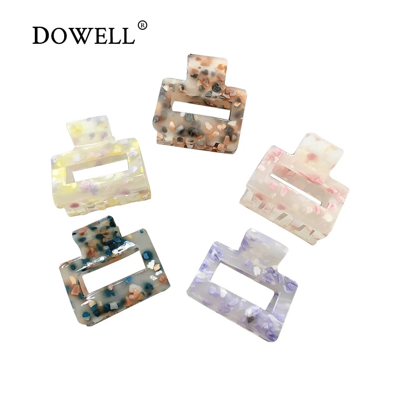 DOWELL New Korean Hollow air Quality Female Hair Catch Medium Hair Accessories Acrylic Hair Claw Clips