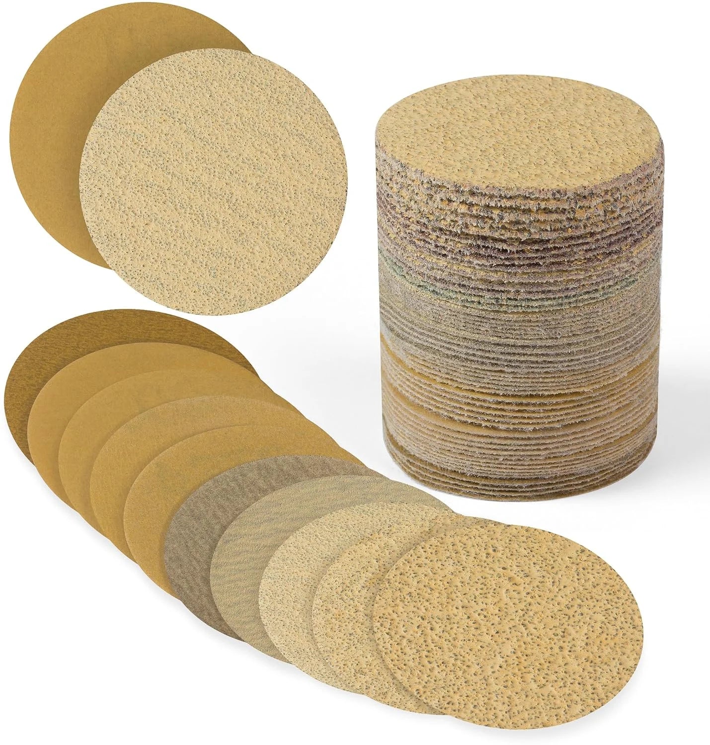 2 Inch Hook and Loop Sanding Discs Assorted 40-1000 Grit Aluminum Oxide Orbital Sander Pads Grinder Rotary Tools Attachment