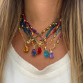 Pear Shaped Water Droplet Zircon December Birthstone Birthstone Necklace Vacuum Electroplated 18k Real Gold in Furnace