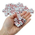 Wholesale Precision Blood Dice 16mm Straight Corner square White Acrylic Dice Black Number Pearl Manufacturers for Game Game